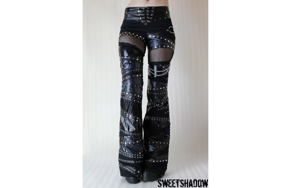 leather studded pants