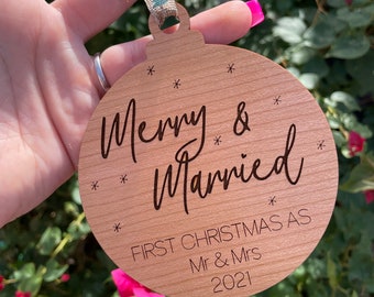 Christmas Ornament| Personalized Ornament | Newlyweds | 2021 Ornament| Wedding