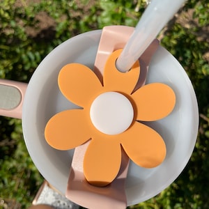 Stanley Tumbler Topper for top of lid, Retro Flower Tumbler topper, Tumbler Accessories, 40 oz Stanley Topper or 30oz Stanley Topper