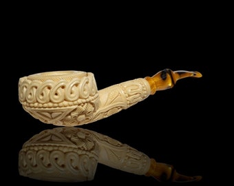 Tekin Meerschaum, floral  pipe