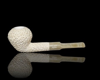 Tekin meerschaum ,Rustic Pear  Billiard Pipe