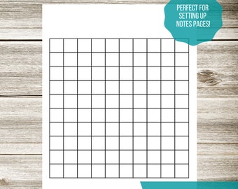100 Squares Tracker | Full Page Notes Sticker | A5 or 7x9 Planners
