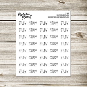 H-144 Study |  Planner Script Sticker