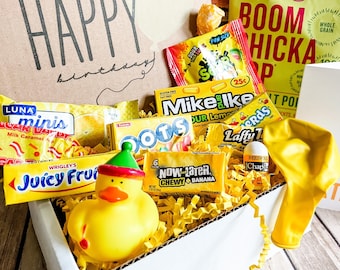 Little Box of Sunshine BIRTHDAY Snack Box, Birthday Gift Box, College Care Package , Office Gift, Gift for Her, Gift for Him,  for Bestie