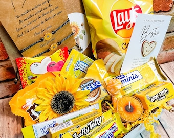 Little Box of SUNSHINE Gift for BESTIE Sunflower Care Package, Sending Sunshine, Best Friend, Snack Box, Thinking of you