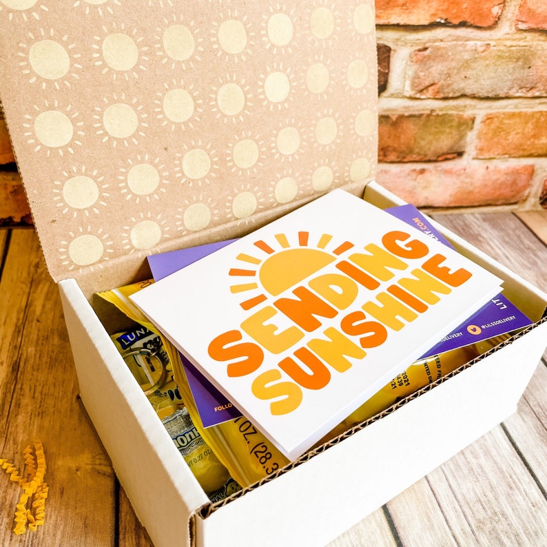 Little Box of Sunshine SUNFLOWER Care Package, Sending Sunshine, Snack Box, Appreciation Gift, Thinking of you image 7