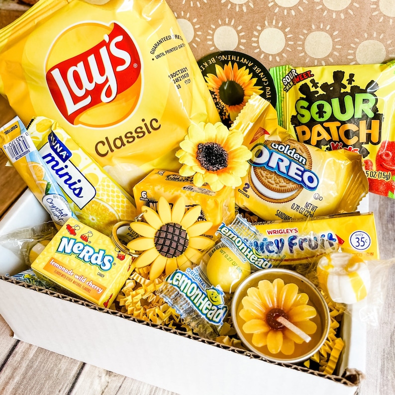 Little Box of Sunshine SUNFLOWER Care Package, Sending Sunshine, Snack Box, Appreciation Gift, Thinking of you image 4