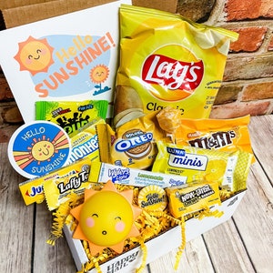 Little Box of Sunshine 'HELLO SUNSHINE' Care Package, Snack Box, College Care Package, Get Well, Thinking of You Gift