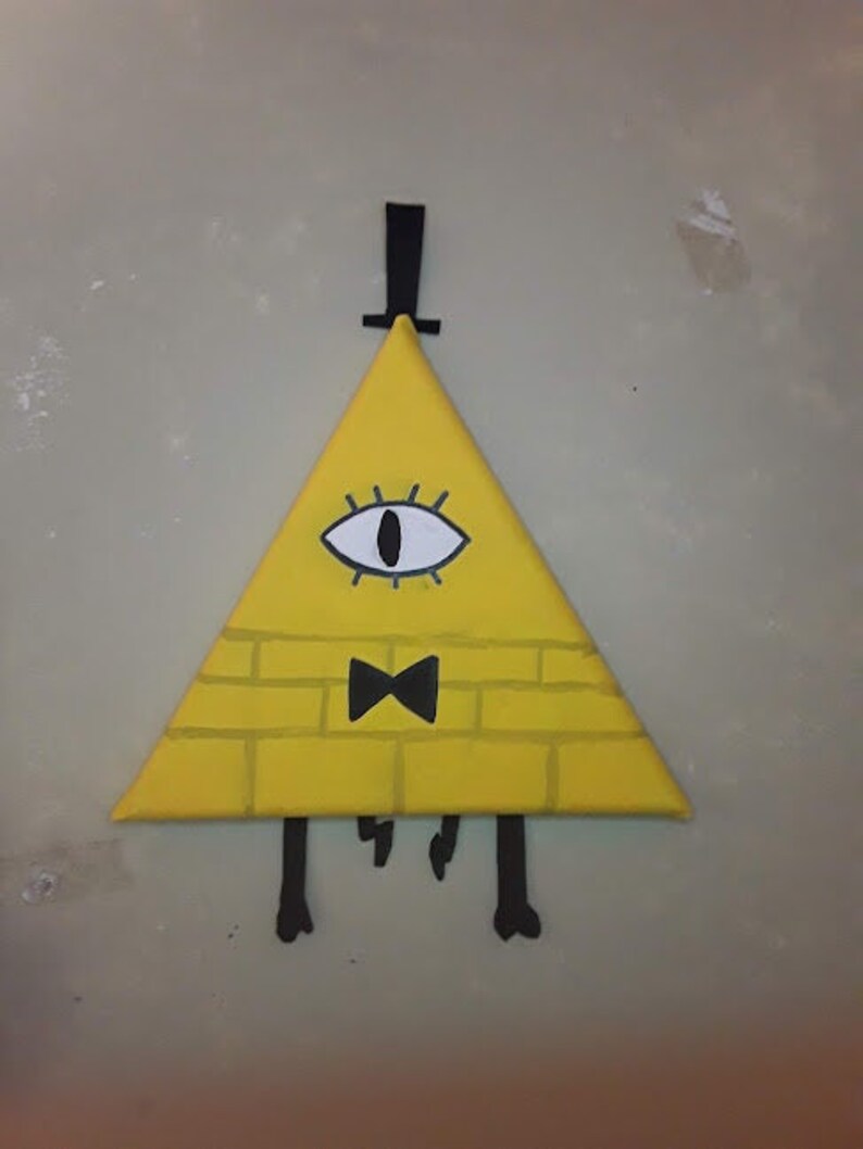 Bill Cipher Triangle Ruler Gravity Falls Painting Bill Cipher Painting Triangle Painting Cartoon ...