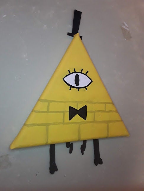 Bill Cipher Triangle Ruler Gravity Falls Painting Bill Cipher Painting Triangle Painting Cartoon ...