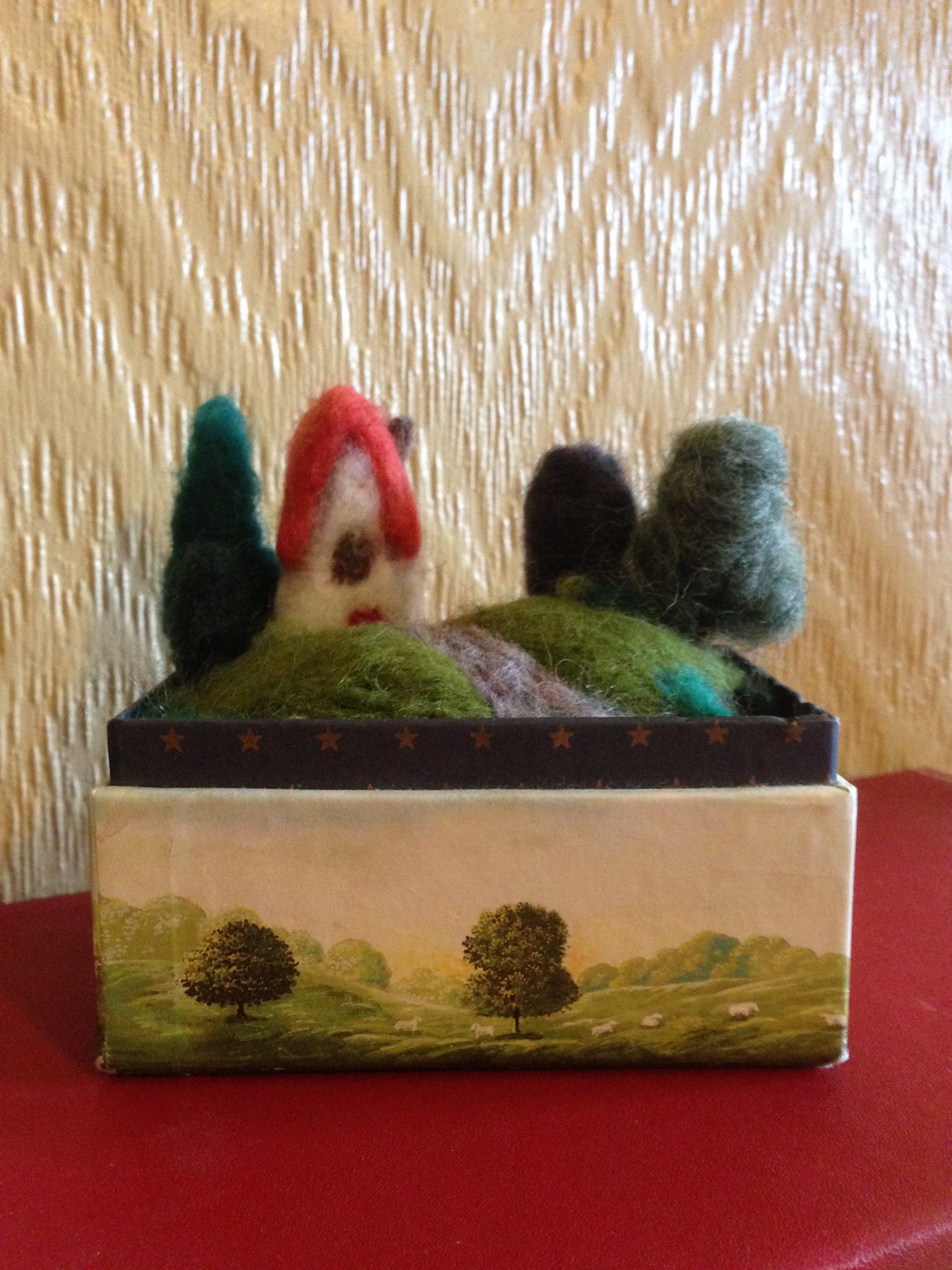 Needle Felted Miniature Landscape Ornament/ Pincushion Etsy