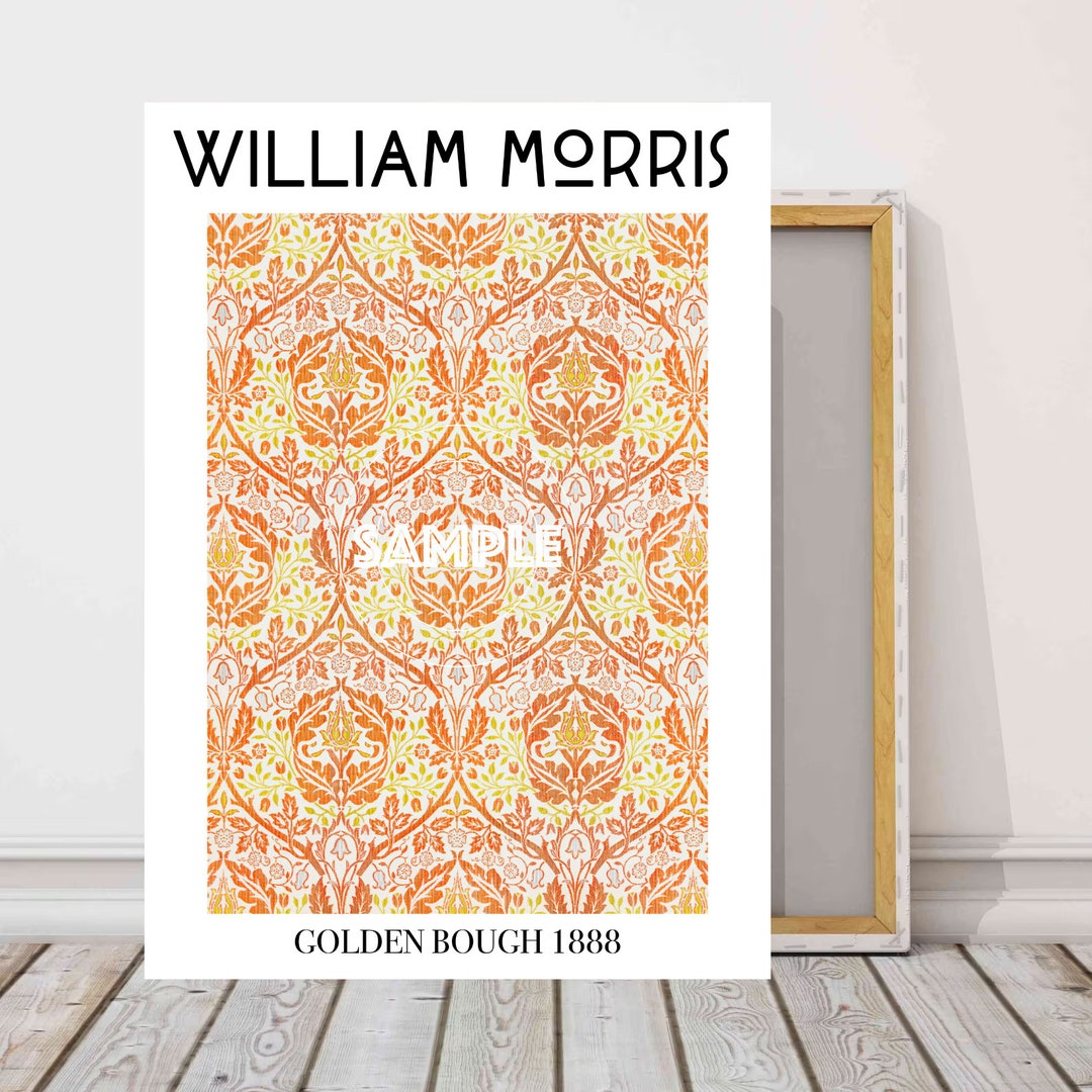 William Morris Stil Kunstdruck Herbst - Leinwand Poster 20x30cm Für Wohnzimmer Deko