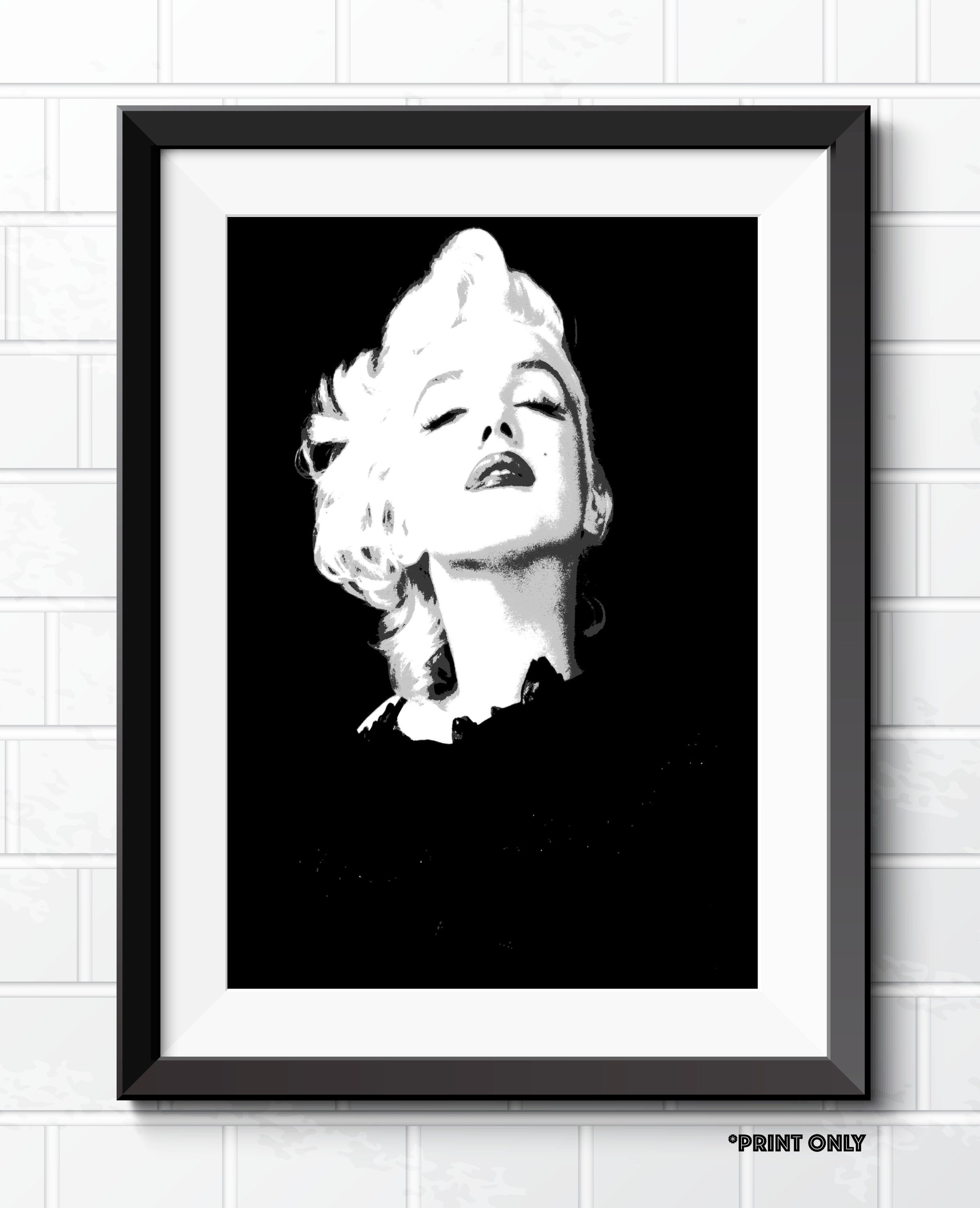Marilyn Monroe in her famous white dress art Photo print A4 or A5 size 