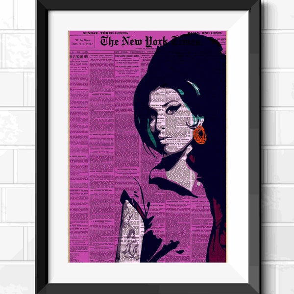 Amy Winehouse Pop Art Artwork A4 A3 A2 Pop Art Prints Amy Winehouse Poster Prints #272 Great Gifts