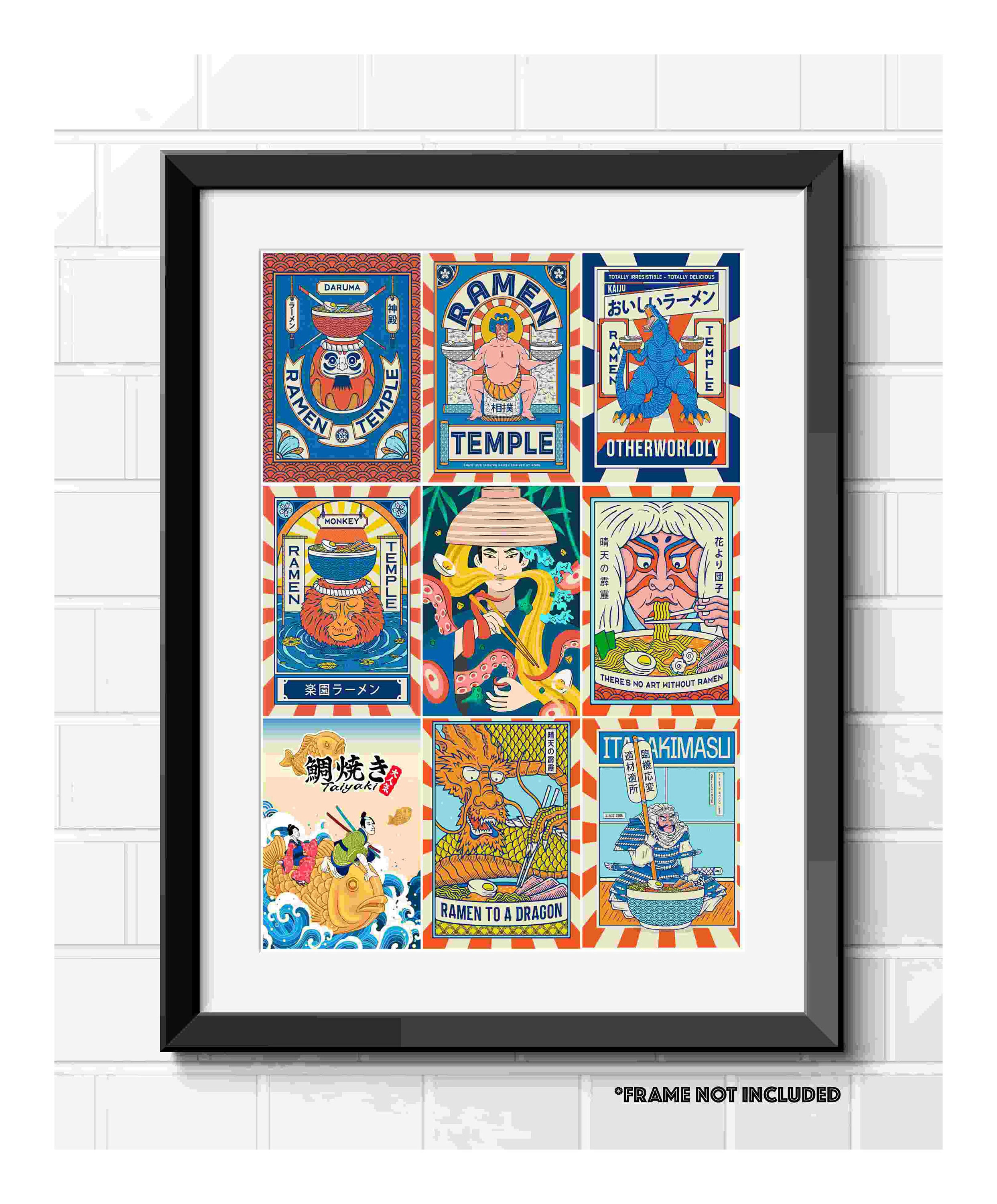 Retro Pop Art Japanese Food Advertising Collage Poster Print Etsy Australia