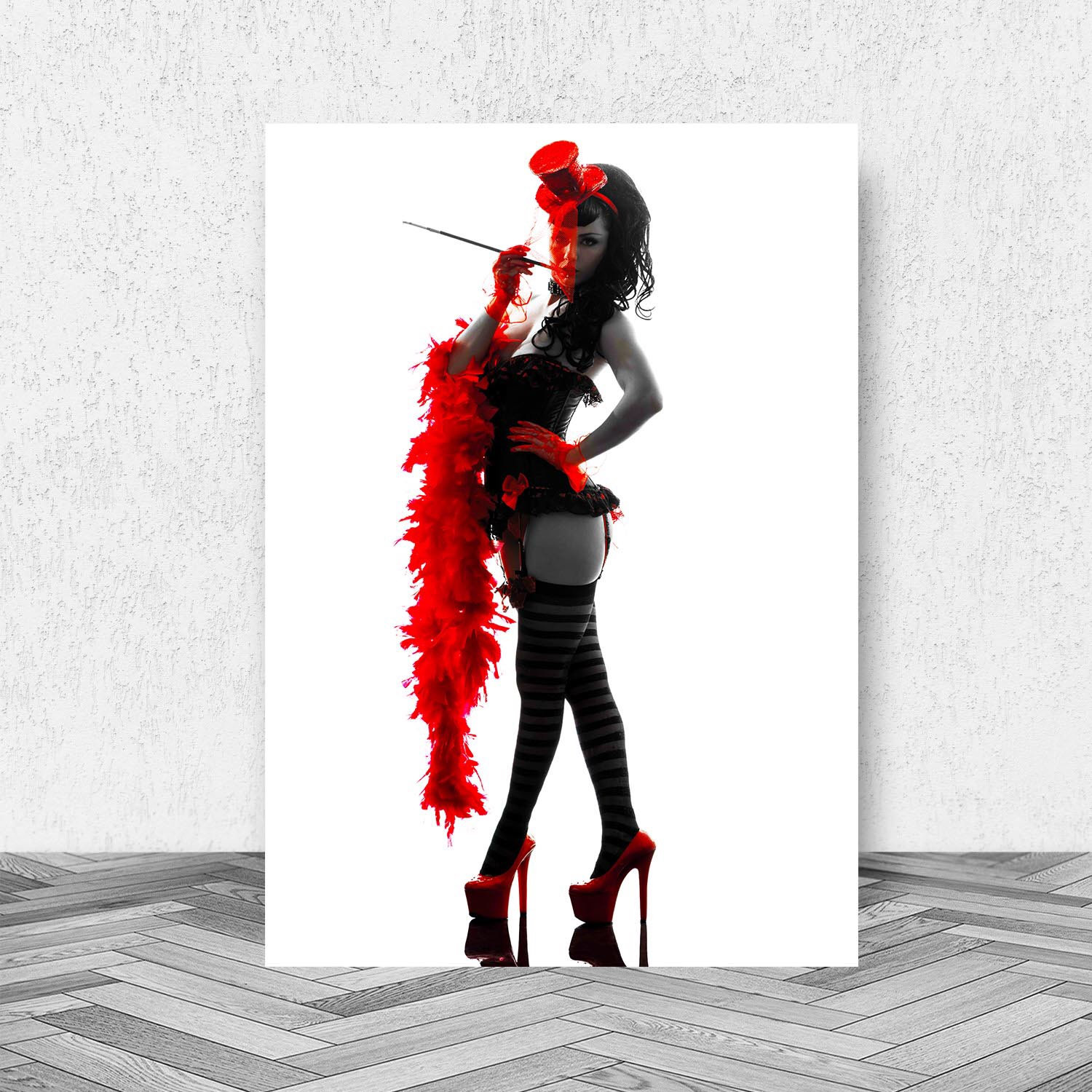 Wall Poster Art Burlesque style print Killer Heels Retro Re-Print Cult