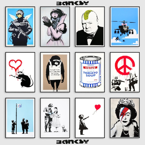 BANKSY Wall Art Banksy Graffiti Pop Art Banksy Art Prints Banksy Posters