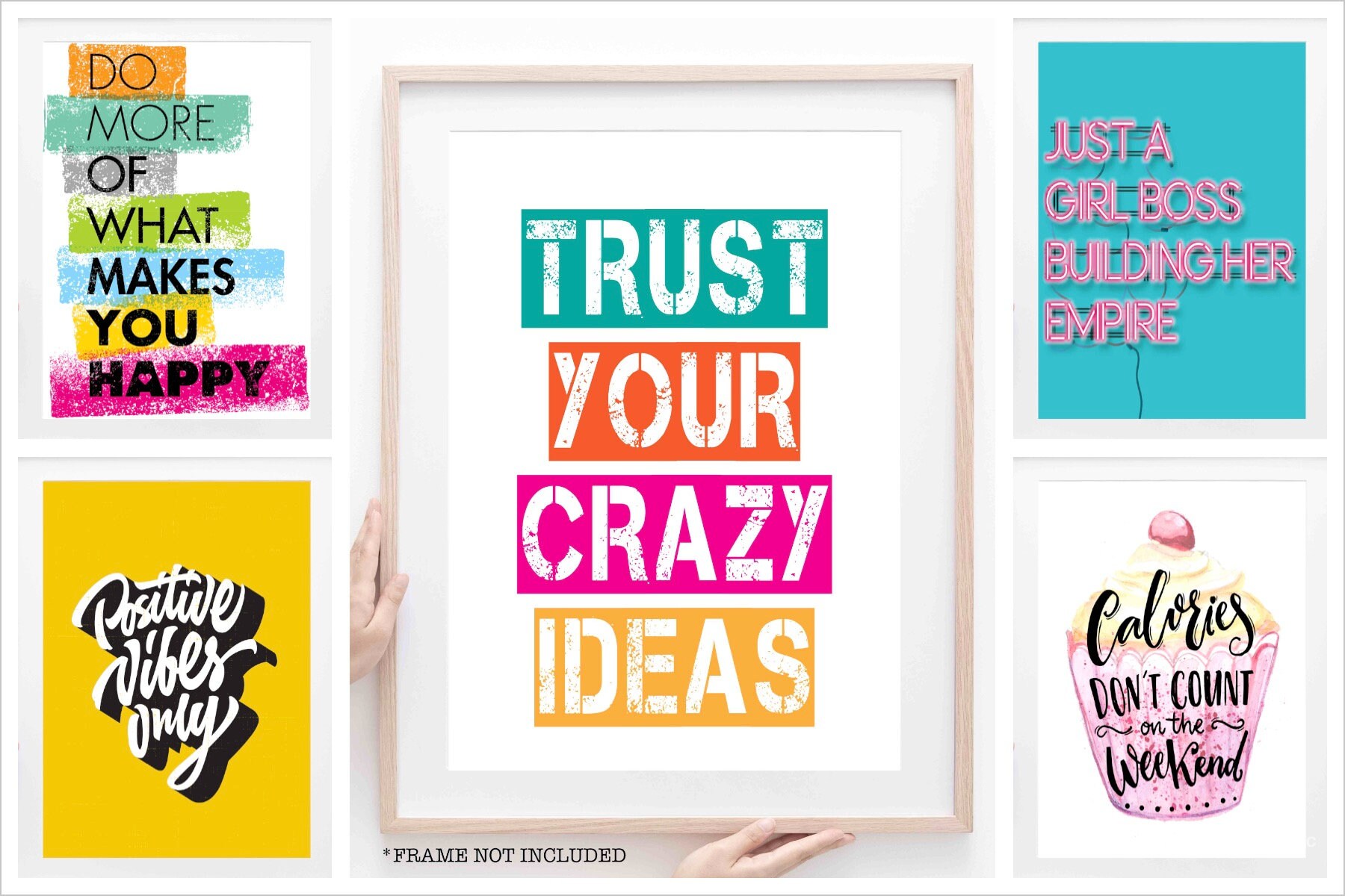 inspirational positive quotes wall art poster prints a4 a3 a2 etsy