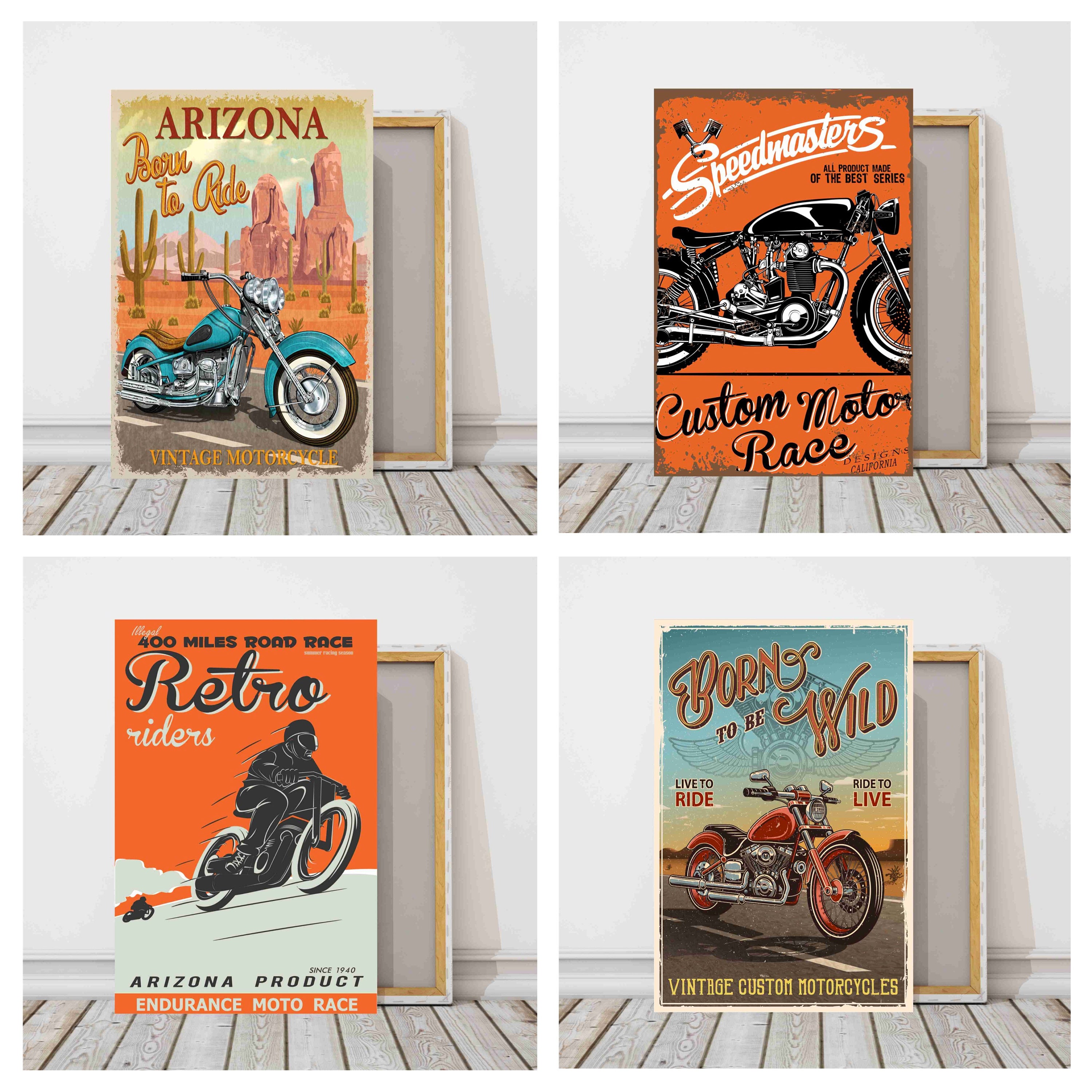 Tolle Motorrad Leinwand | Bilder Retro Home Decor | Motorrad Bilder Biker Leinwände