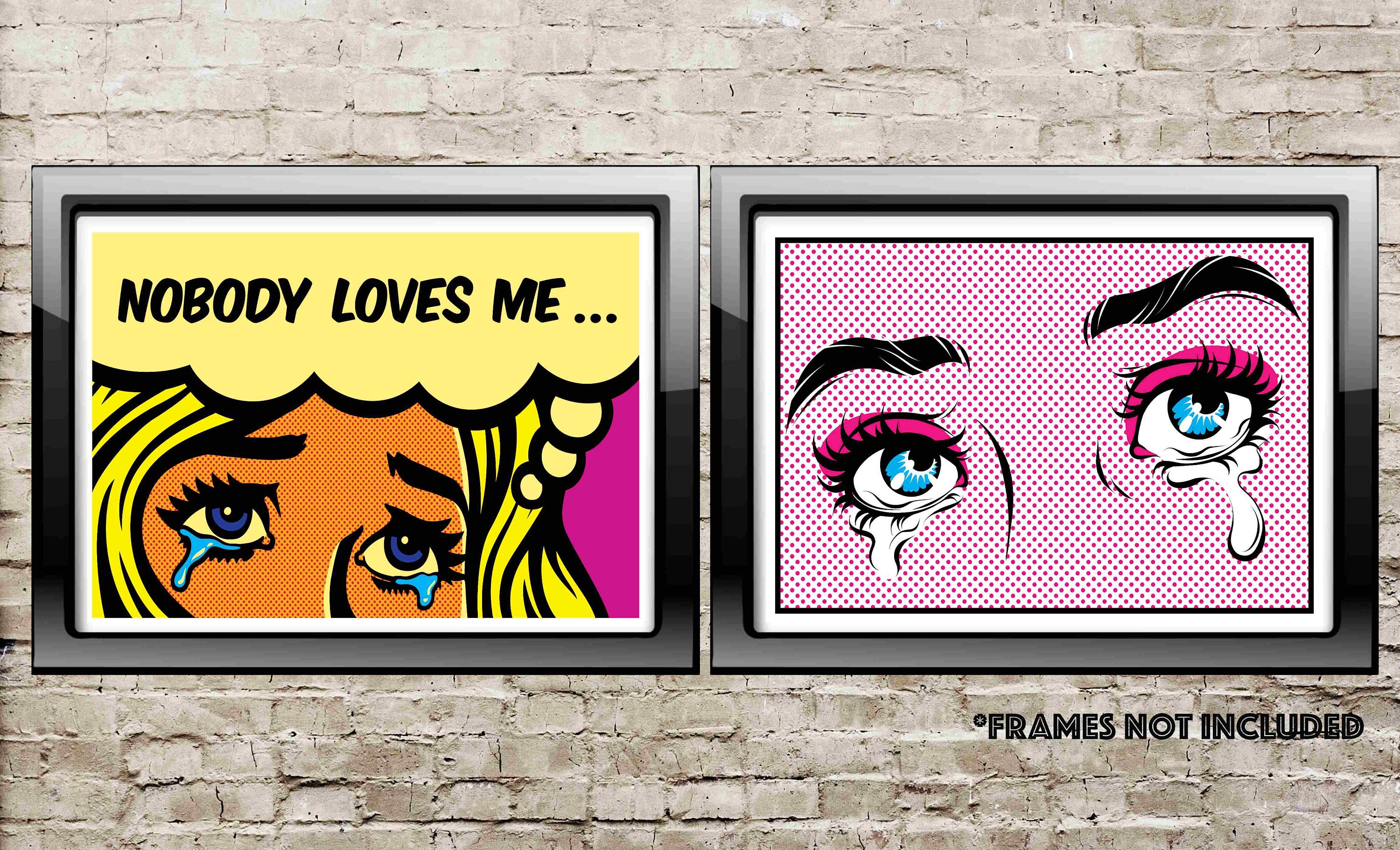 Retro Pop Art Posters Glossy Set of 2 Poster Prints A1 A2 A3 Etsy
