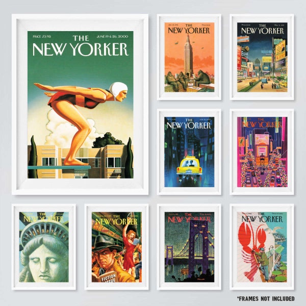 The New Yorker Magazine Covers Fine Art Prints Retro New York Pop Art Home Decor Wall Art Prints