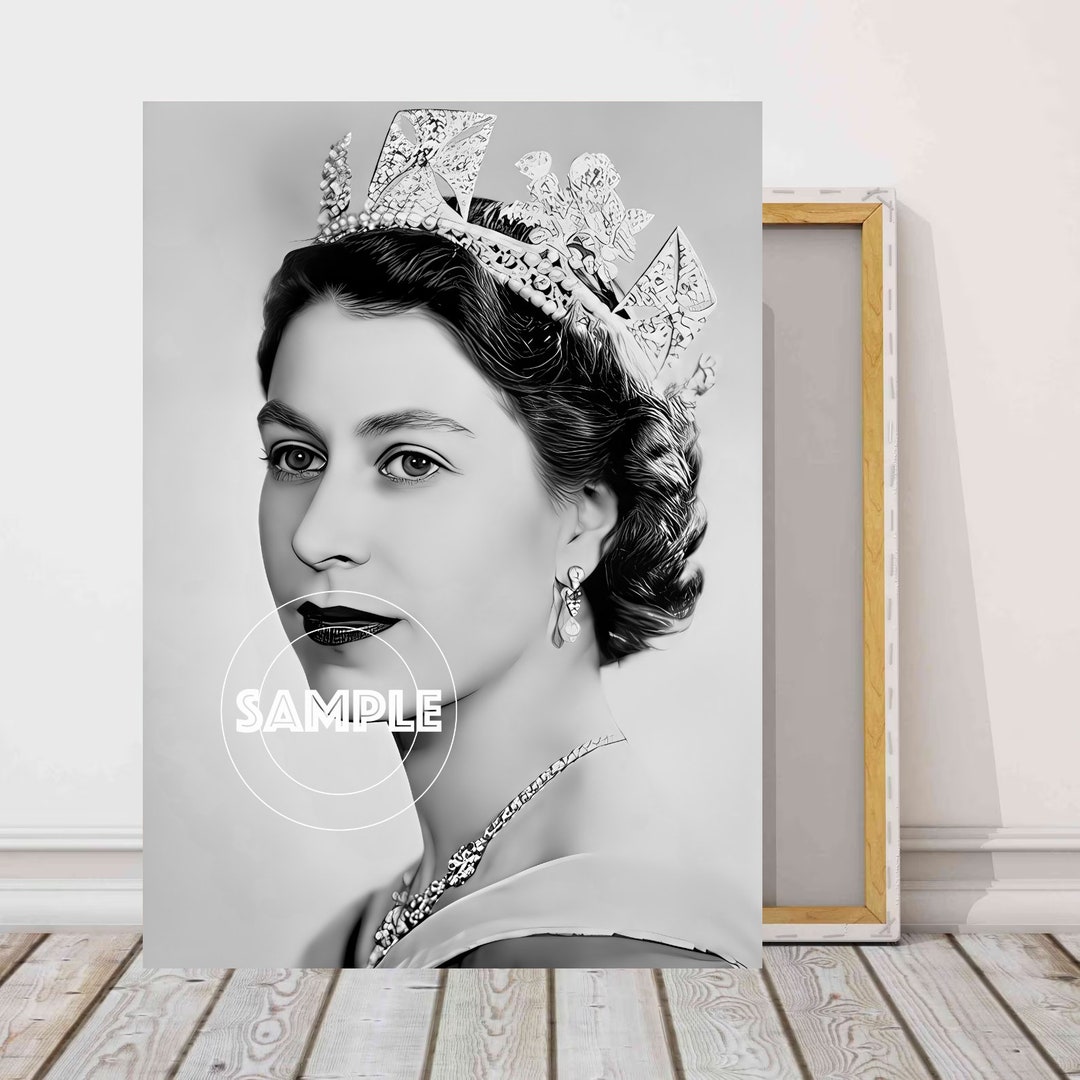 QUEEN ELIZABETH II Framed Canvas Picture the Queen Wall Art Great Gifts