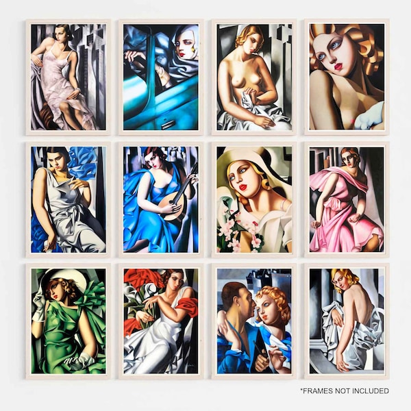 Tamara de Lempicka Art Deco Prints 1920's Era Art Deco Matt Art Prints