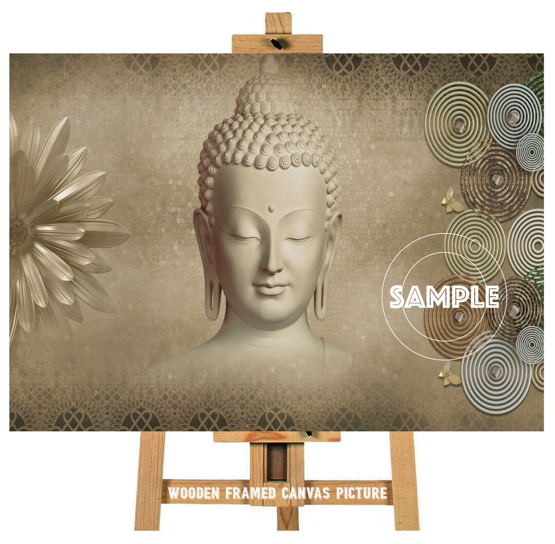 BUDDHA Framed Canvas Wall Art Thai Buddha Canvas Art Abstract Spiritual