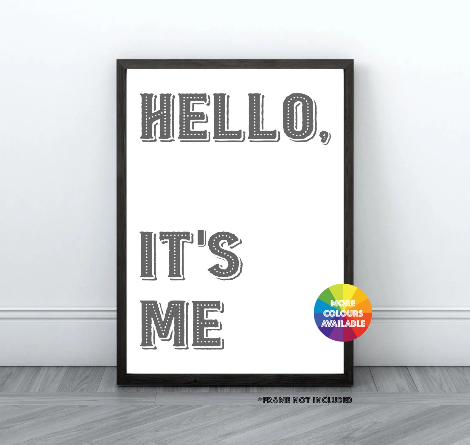 Hello, It's Me ADELE Song Lyric Quote Retro Glossy Poster