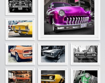 9 Classic American Muscle Car Art Poster Prints A4 A3 A2 A1 Classic American Muscle Car Mustang Dodge Poster Prints Home Decor Wall Art