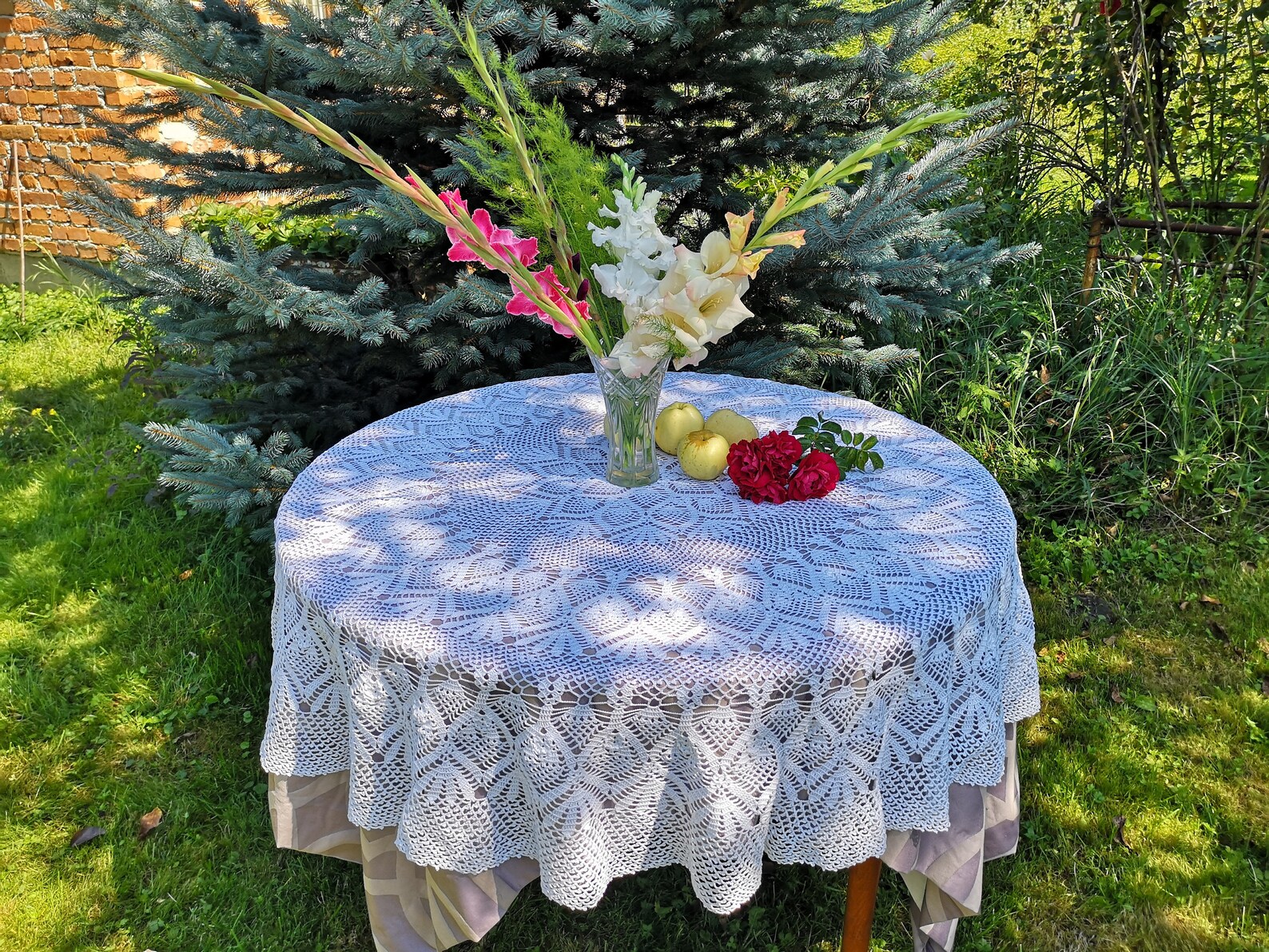 Crochet Tablecloth 170 Cm, Tablecloth Round Etsy