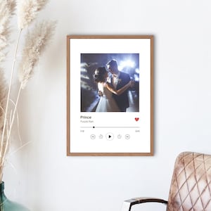 Cartel de recuerdo de música de boda/pareja.