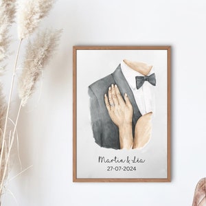Póster de pareja personalizado