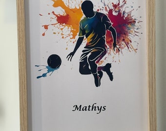 Affiche à personnaliser sur le thème du FOOT