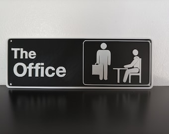 The office sign / plaque