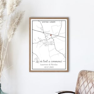 Personalized poster meeting place - wedding - first kiss ...