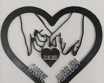 Personalized entwined hands couple decoration