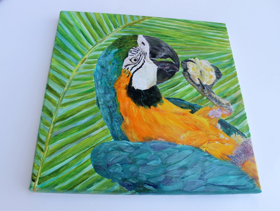 Parrot Painting Original Art Etsy