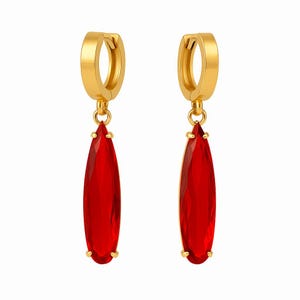 Journey’s End anime inspired Red Crystal Earrings, gift for her