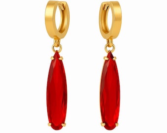 Journey’s End anime inspired Red Crystal Earrings, gift for anime lover