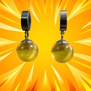 GELBE Potara Ohrringe - Silber, Cosplay Zubehör