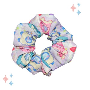 Pastel ANIME HAIR SCRUNCHIE, kids hair tie
