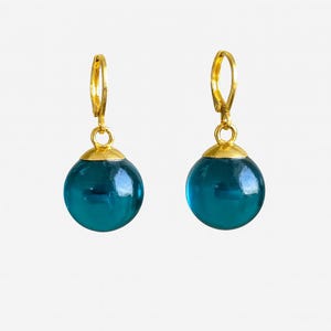 Light Blue Potara Earrings- Gold