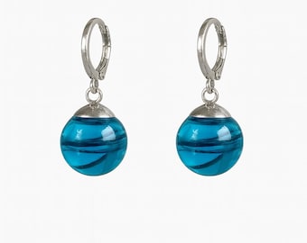 Light Blue Potara anime Earrings- Silver