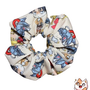 ANIME-HAAR-Scrunchie, Baumwollstoff-Haar-Scrunchie, Chibi Full Metal, Anime-Accessoires zum Tragen, Anime-Geschenk, weeb