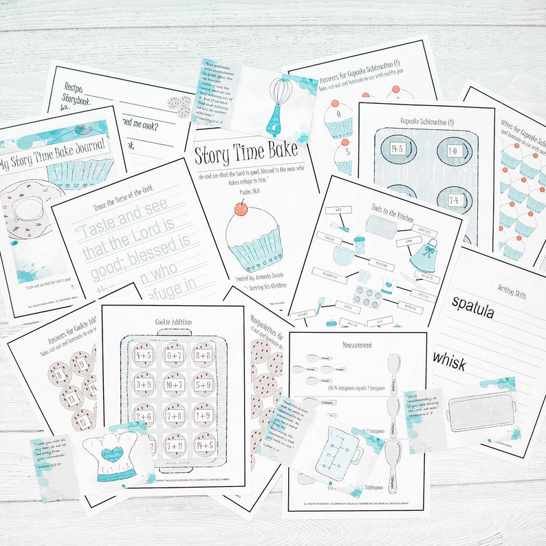 Baking with Kids Math For Kindergarten Homeschool Resources | Etsy