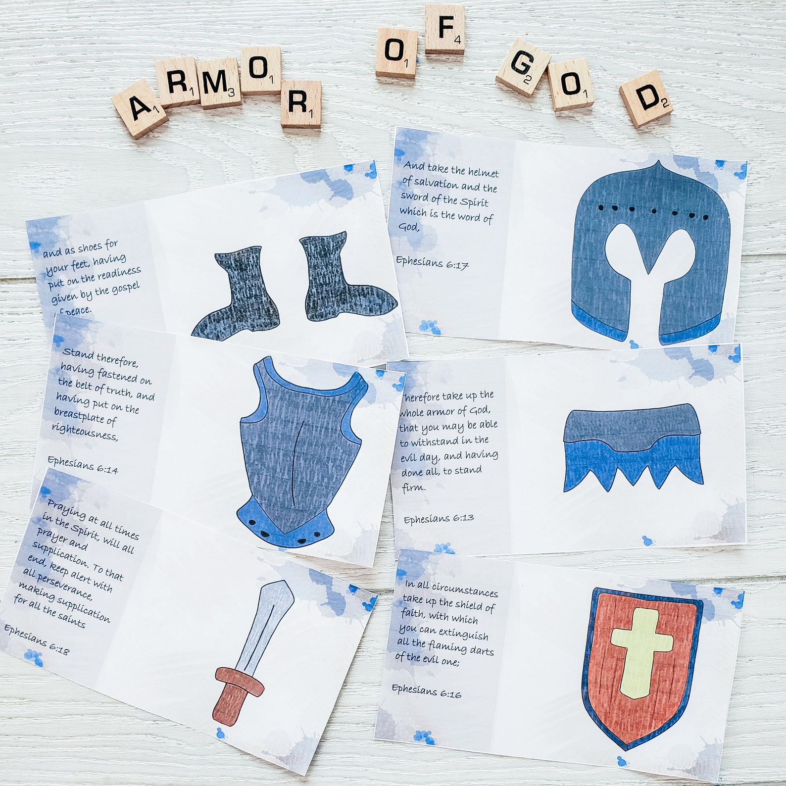 KJV Armor of God Bundle the Full Armour of God Scripture Etsy