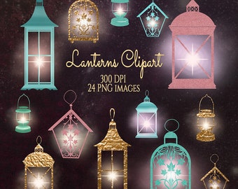 Lantern clipart, Lamp Clipart, Light Clipart, String Lights Clipart, Fairy Lights Clipart, Party Lights Clipart, Rustic Lanterns, Mason Jars