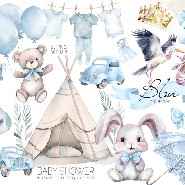 Baby shower clipart, Newborn baby, Nursery clipart, Baby decor, Nursery room, Watercolor Baby boy cliaprt, 1st birthday, Baby girl cliaprt