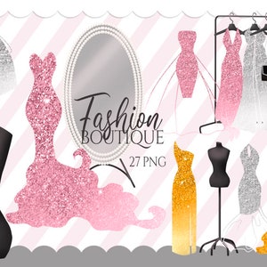 Imágenes prediseñadas de boutique de moda, imágenes prediseñadas de vestido con purpurina, imágenes prediseñadas de glamour, imágenes prediseñadas de novia, imágenes prediseñadas de maniquí, imágenes prediseñadas de maniquí, imágenes prediseñadas de percha PNG